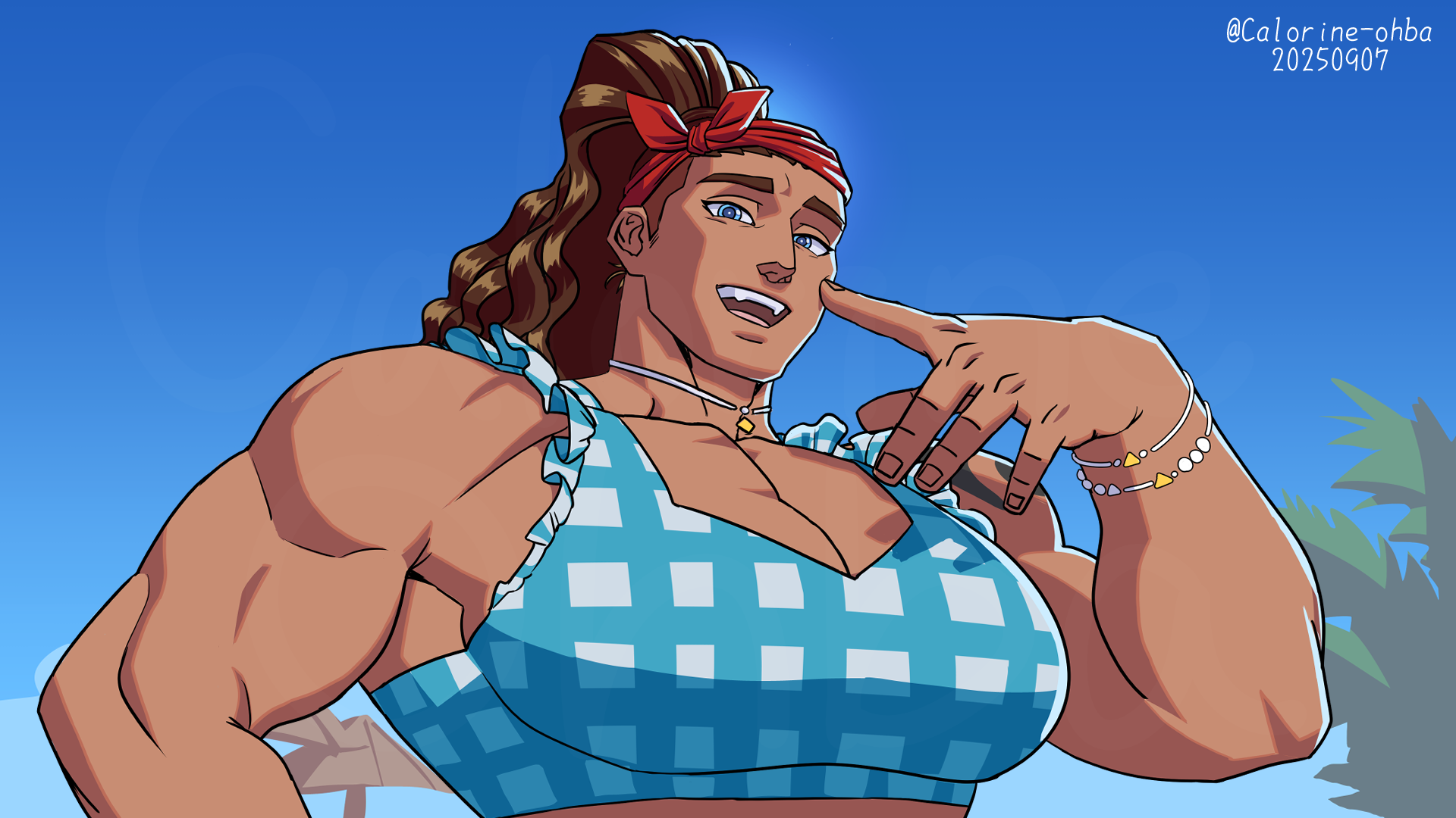 【低音女子】マッチョ彼女とビーチで熱々なひととき【シチュボ】